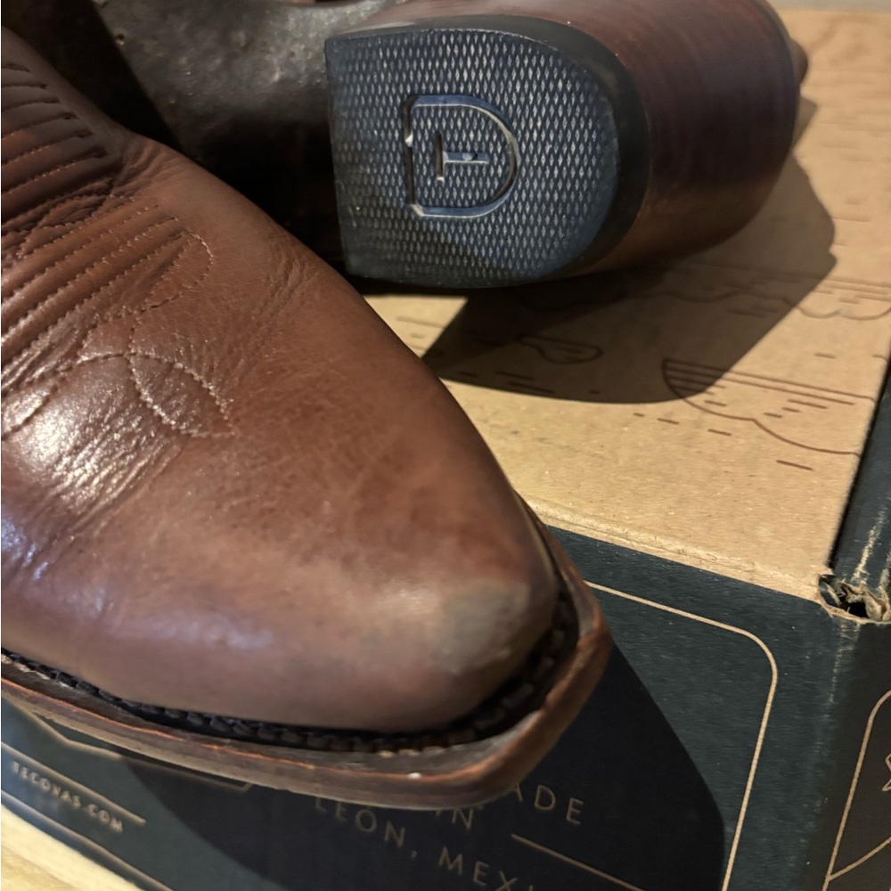 Tecovas Chestnut Leather Ankle Booties - Picture 10 of 13